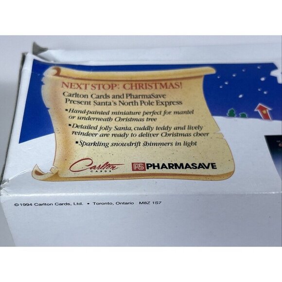 Miniature Christmas North Pole Express Santa Train By Carlton Cards 1994 B2 - Picture 7 of 7